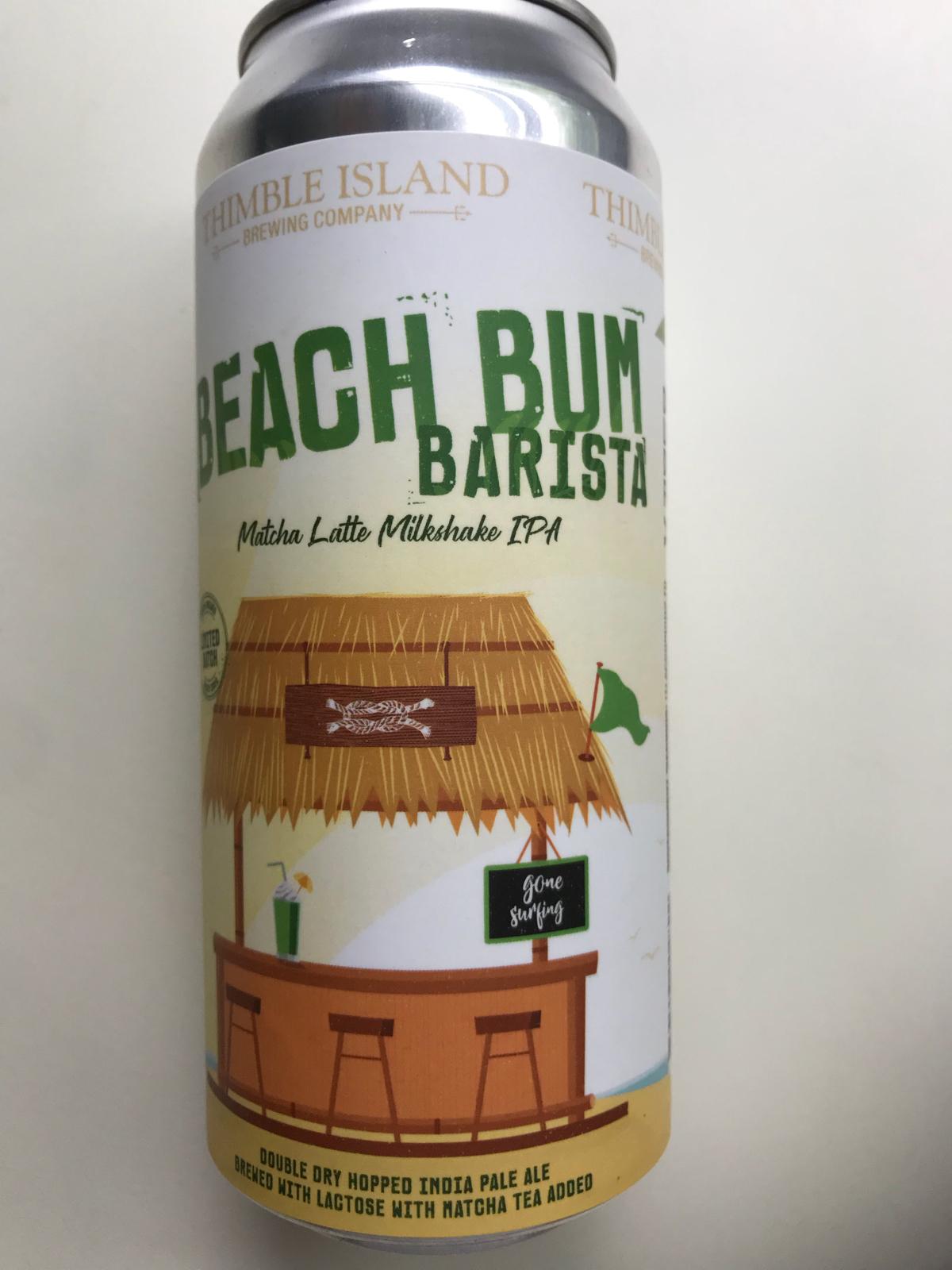 Image result for thimble island beach bum barista label