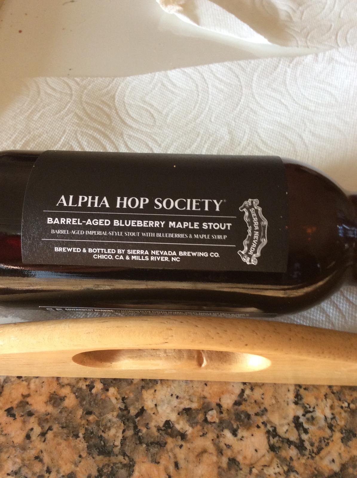 Alpha Hop Society: Blueberry Maple Stout (Barrel Aged)