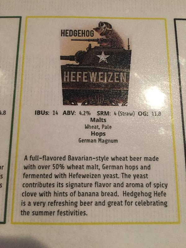 Hedgehog Hefeweizen