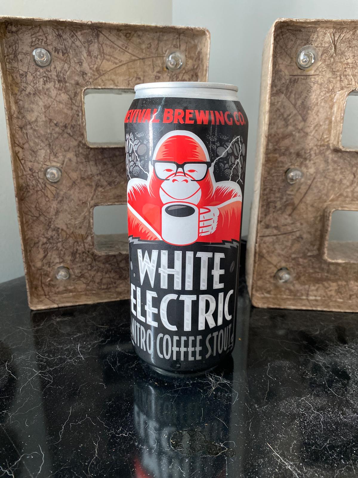 White Electric Nitro Coffee Stout