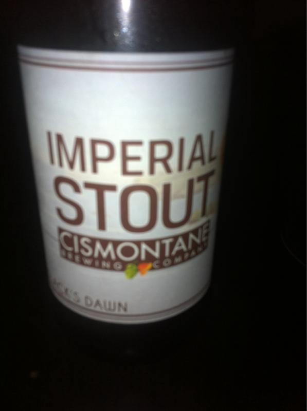 Cismontane Imperial Stout