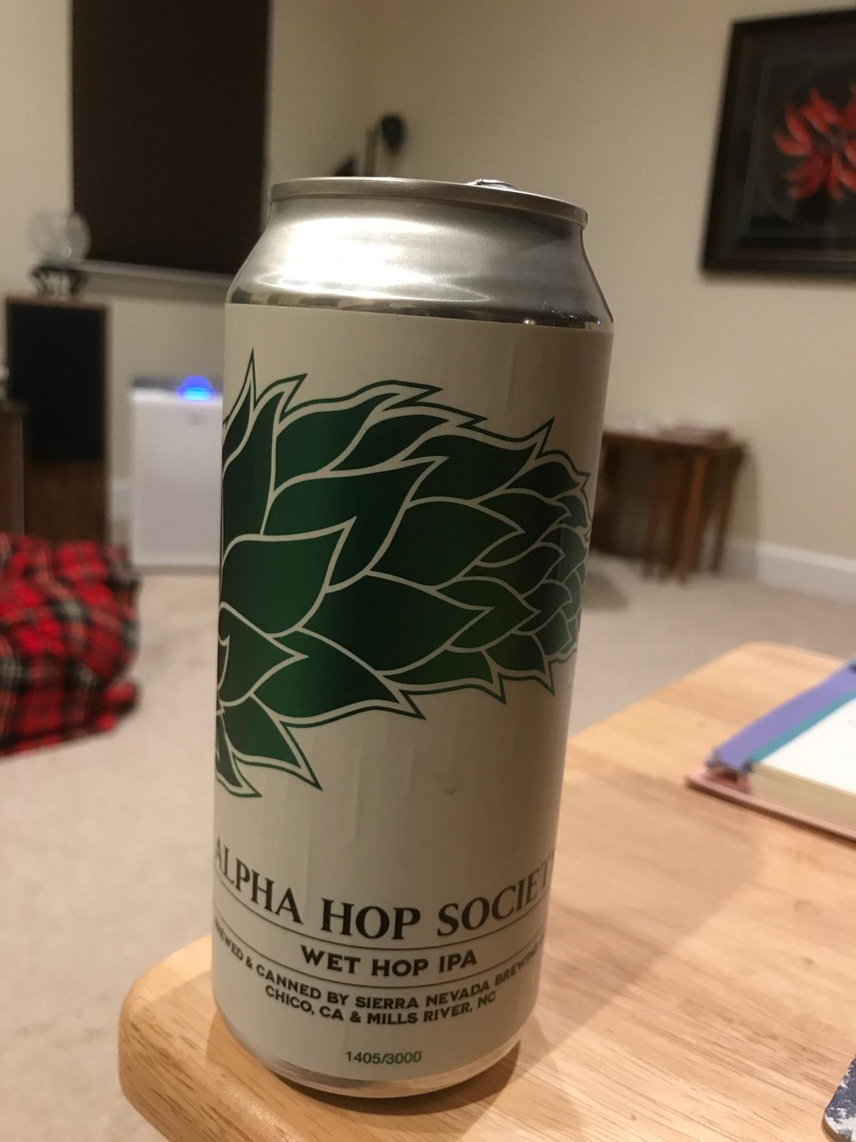 Alpha Hop Society: Wet Hop IPA