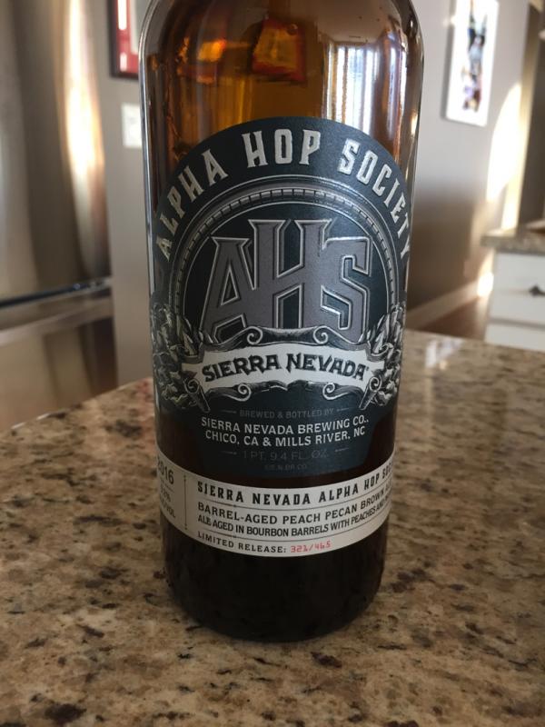 Alpha Hop Society: Peach Pecan Brown Ale