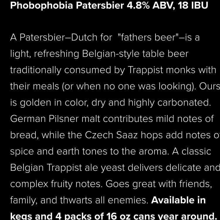 Phobophobia Patersbier